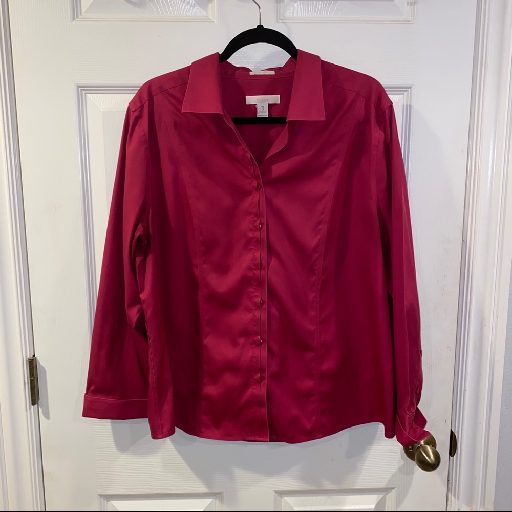 Chico’s No-Iron Button Down - Size 3